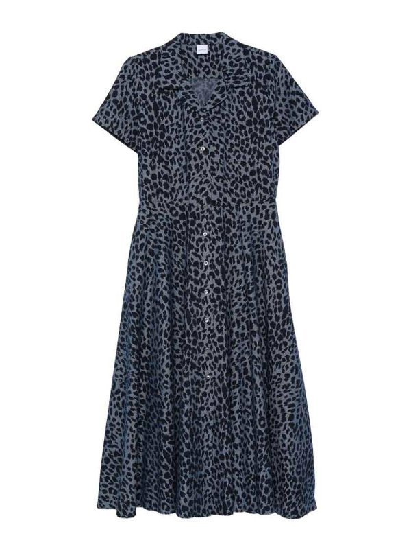 ASPESI: Knielange Kleider - Knielanges Kleid - Bunt