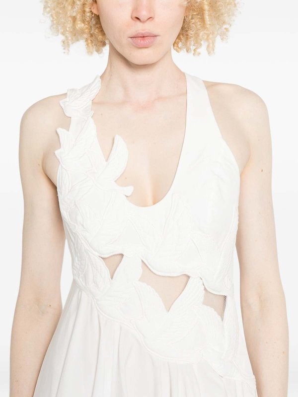 The Best Shops ZIMMERMANN: Knielange Kleider - Knielanges Kleid - Creme