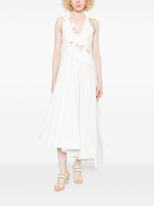 Knielanges Kleid - Creme shop online: ZIMMERMANN