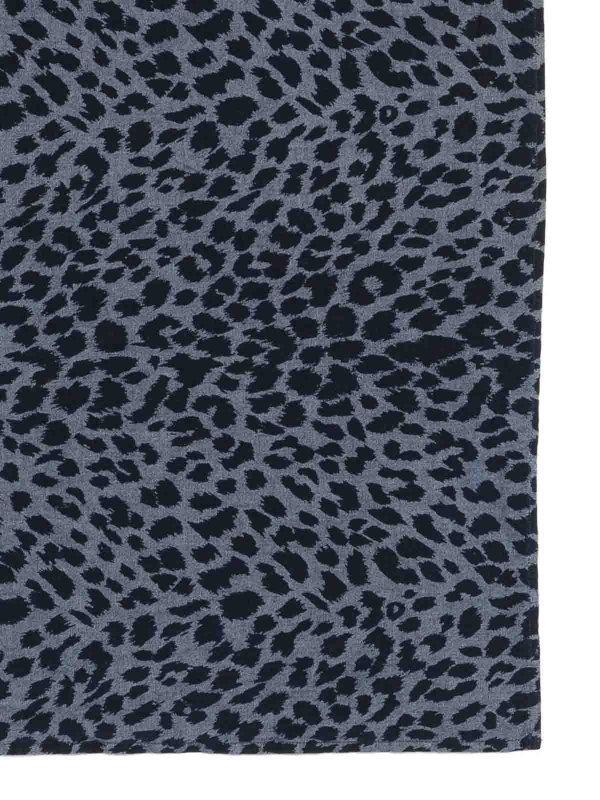 ASPESI: sciarpe e foulard online - Sciarpa in cotone blu e nero