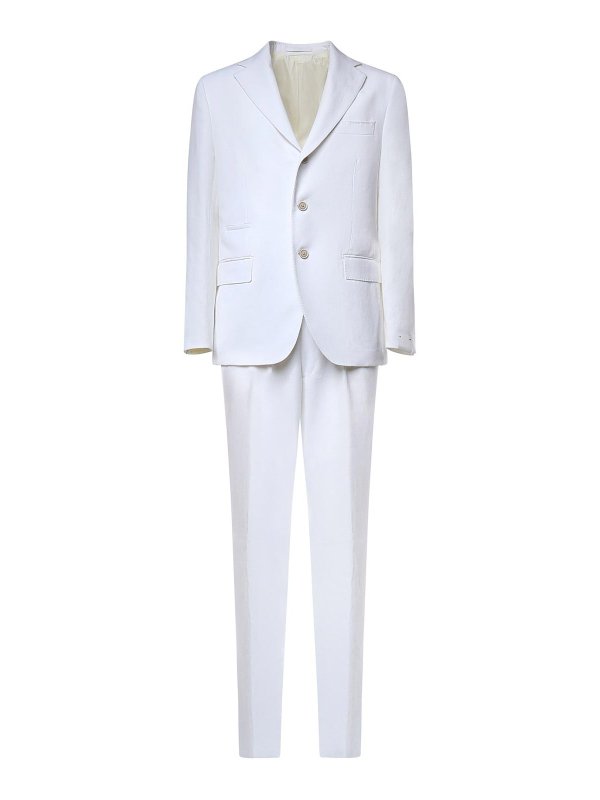 ELEVENTY: casual suits - Single-Breasted Linen Suit