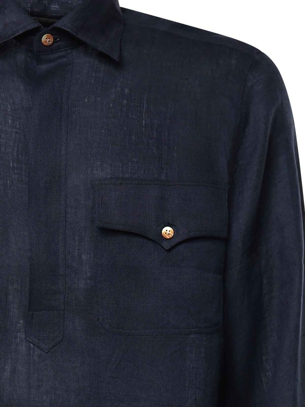 The Best Shops GIULIANO GALIANO: シャツ - シャツ - ブルー