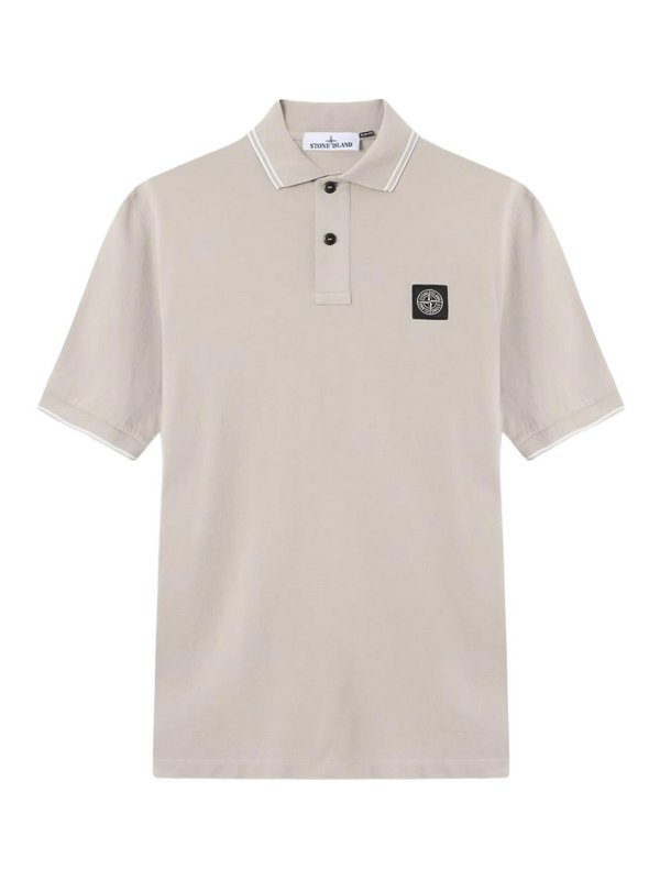 STONE ISLAND: Polos  - Polo - Gris Clair