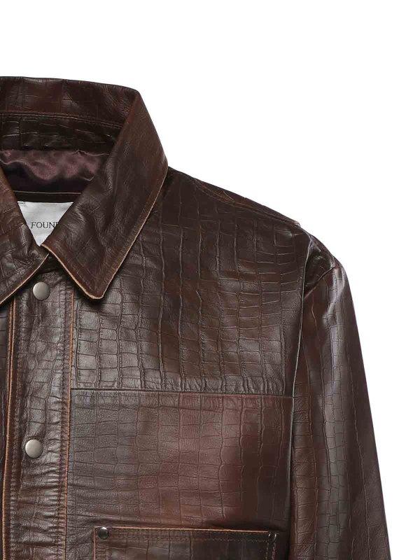 The Best Shops FOUND: leather jacket - Crocodile-Embossed Leather Jacket