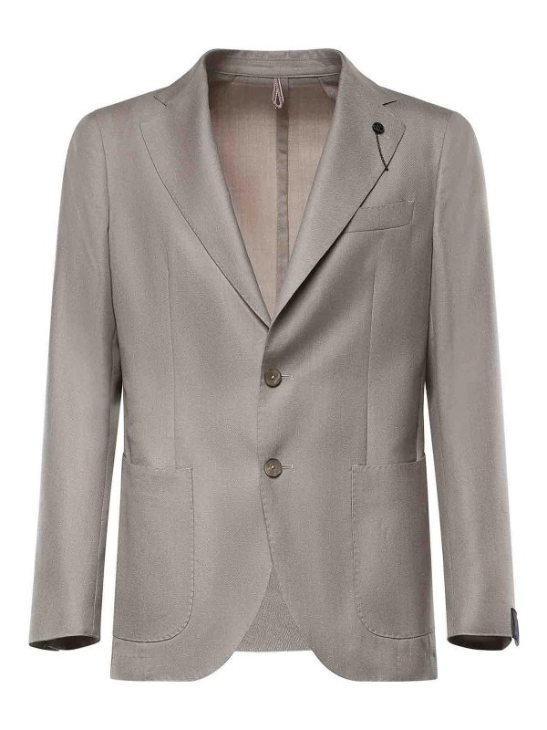 SANTANIELLO: Blazer - Blazer - Beige