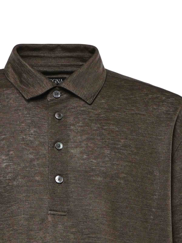 The Best Shops ZEGNA: ポロシャツ - ポロシャツ - ブラウン