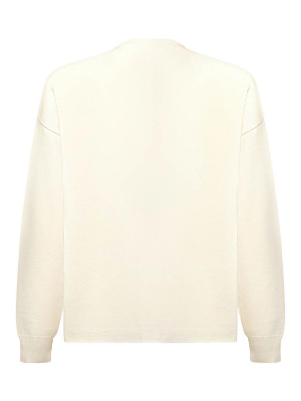 LOEWE: Strickpullover mit Rundhalsausschnitt online - Rundhalspullover - Beige