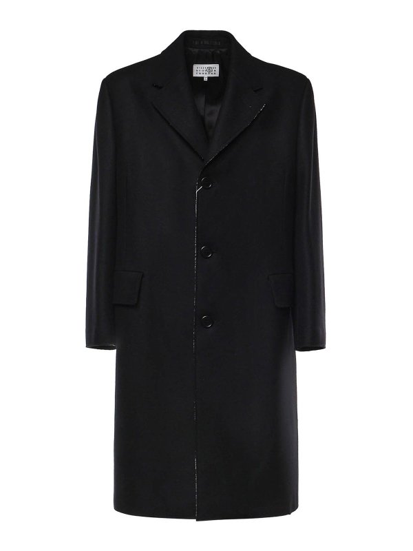 MM6 MAISON MARGIELA: ニーレングスコート - 膝丈コート - 黒