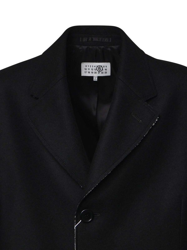 The Best Shops MM6 MAISON MARGIELA: ニーレングスコート - 膝丈コート - 黒
