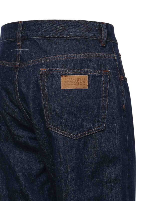 The Best Shops MM6 MAISON MARGIELA: ストレートジーンズ - ストレートジーンズ - ブルー