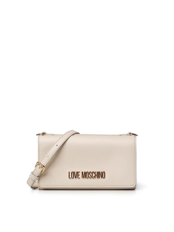 LOVE MOSCHINO: ショルダーバッグ - ショルダーバッグ - クリーム