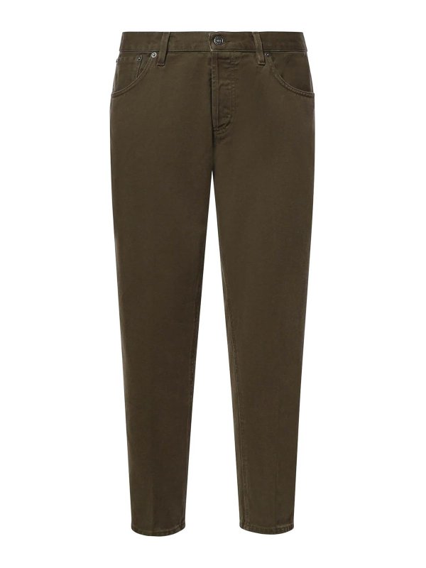DONDUP: Jeans Rectos - Vaqueros Rectos - Verde Oscuro