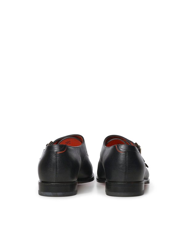 SANTONI: Loafers & Slippers online - Double Leather Buckle