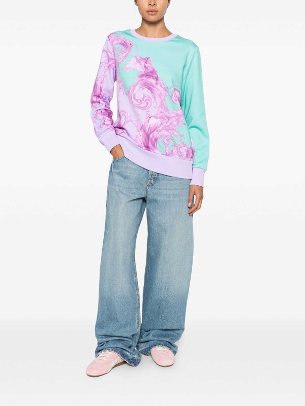 The Best Shops VERSACE JEANS: スウェット＆セーター - スウェットシャツ/セーター - ライトパープル