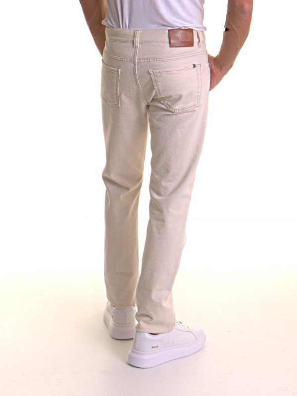 ストレートジーンズ - 白 shop online: CANALI