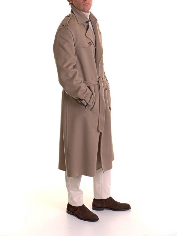 CANALI: ニーレングスコート online - 膝丈コート - ベージュ