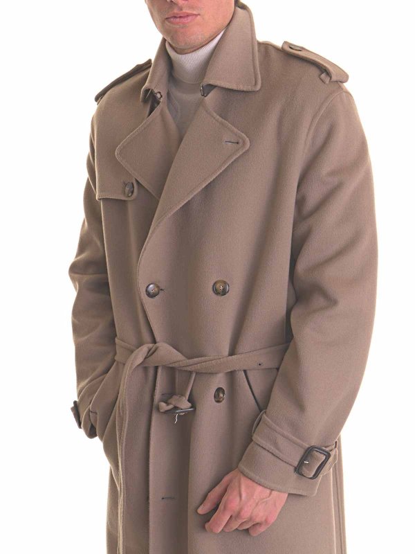 CANALI buy online 膝丈コート - ベージュ