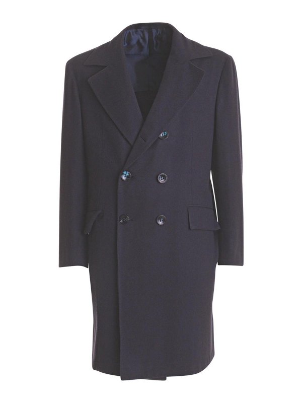 KITON: Abrigos semilargos - Abrigo Midi - Azul