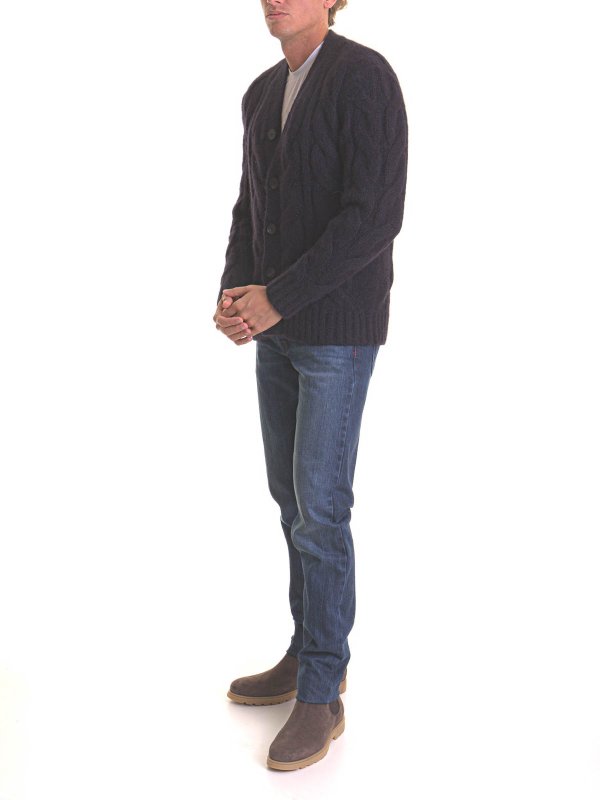 KITON: Strickpullover mit Rundhalsausschnitt online - Rundhalspullover - Blau