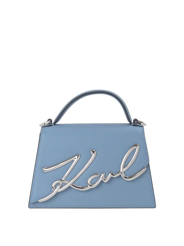 KARL LAGERFELD: Schultertaschen - Schultertasche - Hellblau
