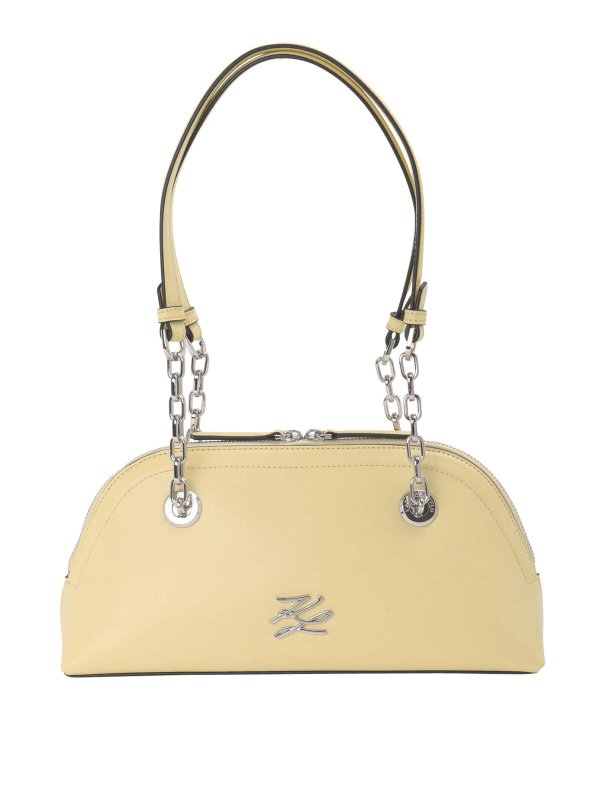 KARL LAGERFELD: ショルダーバッグ - ショルダーバッグ - イエロー