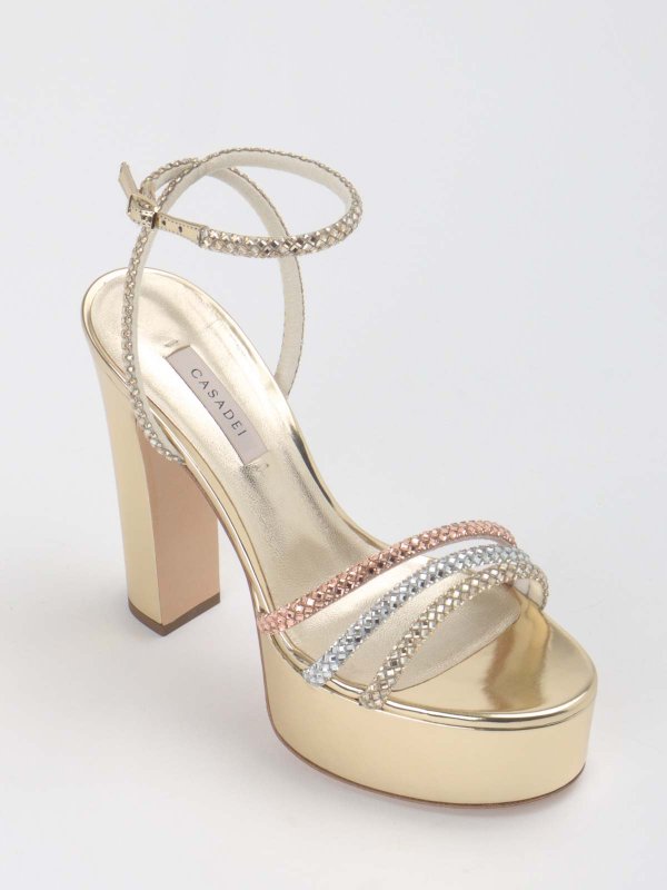 The Best Shops Casadei: Sandales - Sandales - Or