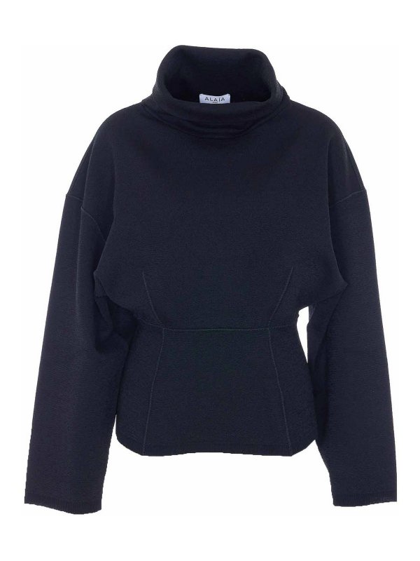 Alaïa: Pull col rond - Pull Col Rond - Rouge