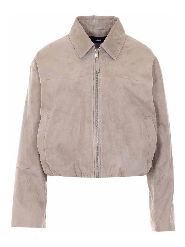 ARMA: leather jacket - Loua suede jacket