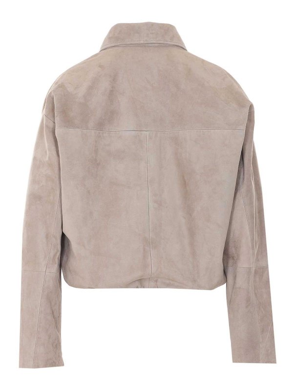 ARMA: leather jacket online - Loua suede jacket