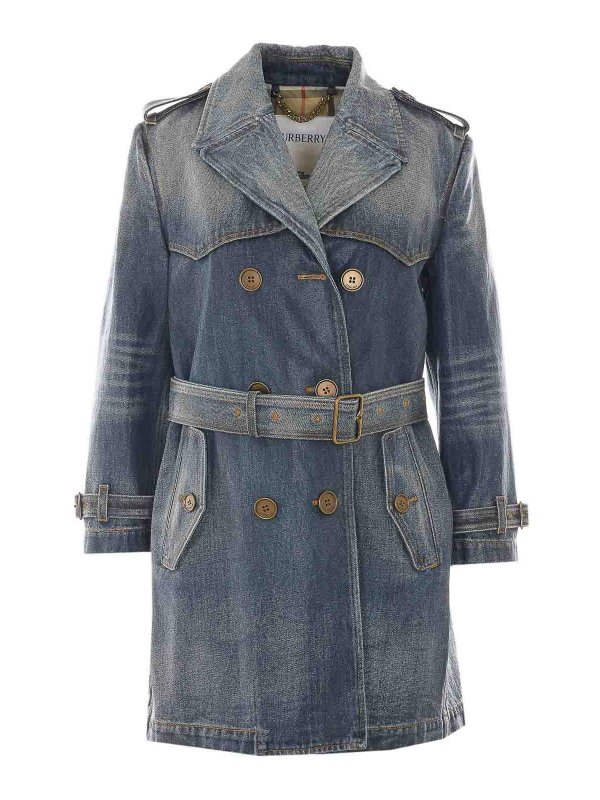 BURBERRY: denim jacket - mid blue denim jacket