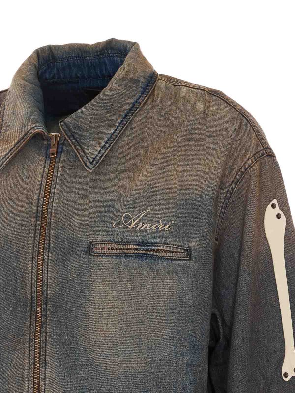 The Best Shops AMIRI: デニムジャケット - デニムジャケット - ブルー