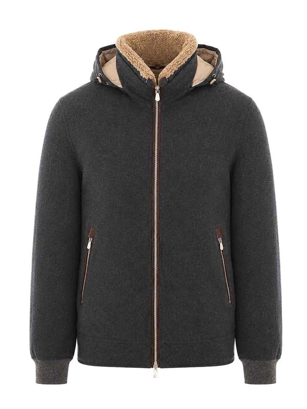 BRUNELLO CUCINELLI: Bombers - Bomber - Gris