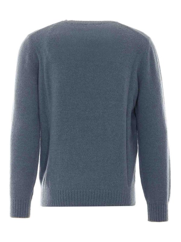 BRUNELLO CUCINELLI: Strickpullover mit Rundhalsausschnitt online - Rundhalspullover - Blau