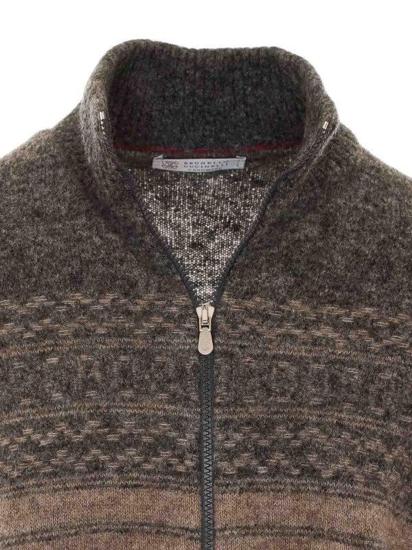 カーディガン - ブラウン shop online: BRUNELLO CUCINELLI