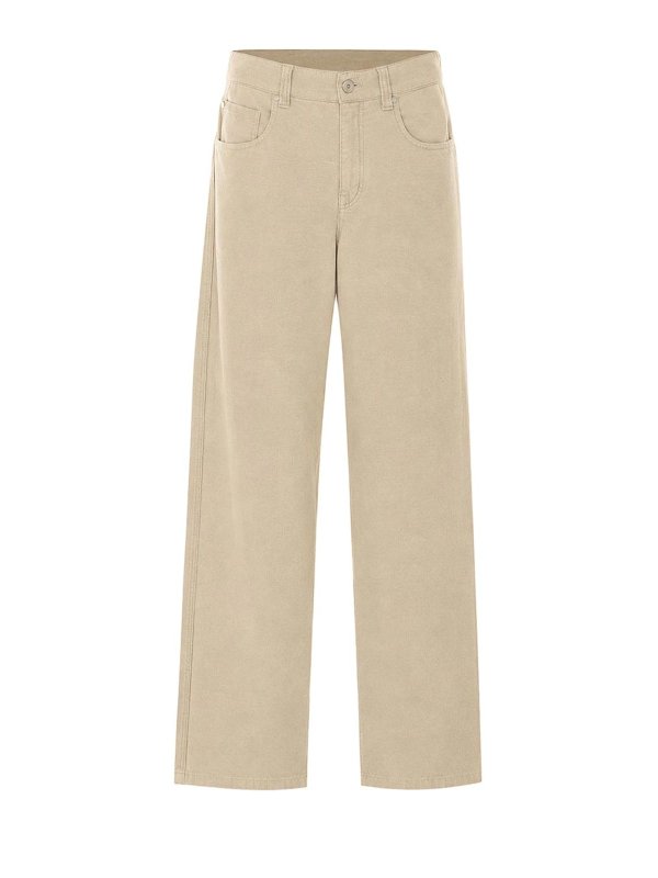 BRUNELLO CUCINELLI: カジュアルトラウザー - カジュアルパンツ - ベージュ