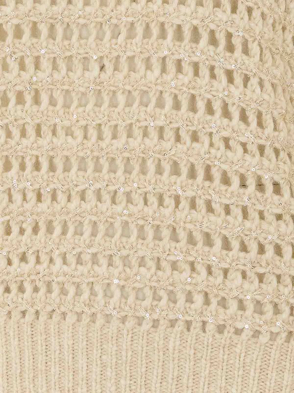 The Best Shops BRUNELLO CUCINELLI: Strickpullover mit Rundhalsausschnitt - Rundhalspullover - Weiß