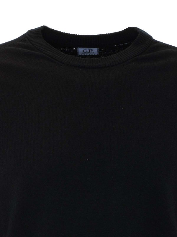クルーネック - 黒 shop online: C.P. COMPANY