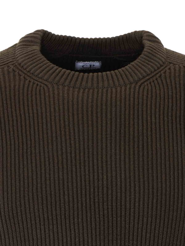 クルーネック - ブラウン shop online: C.P. COMPANY