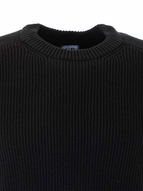 クルーネック - 黒 shop online: C.P. COMPANY
