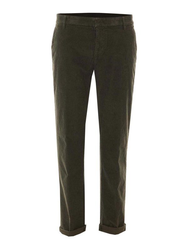 DONDUP: straight leg jeans - green jeans