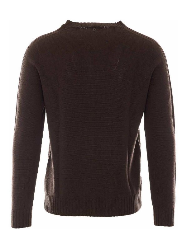 DONDUP: Pull col rond online - Pull Col Rond - Marron