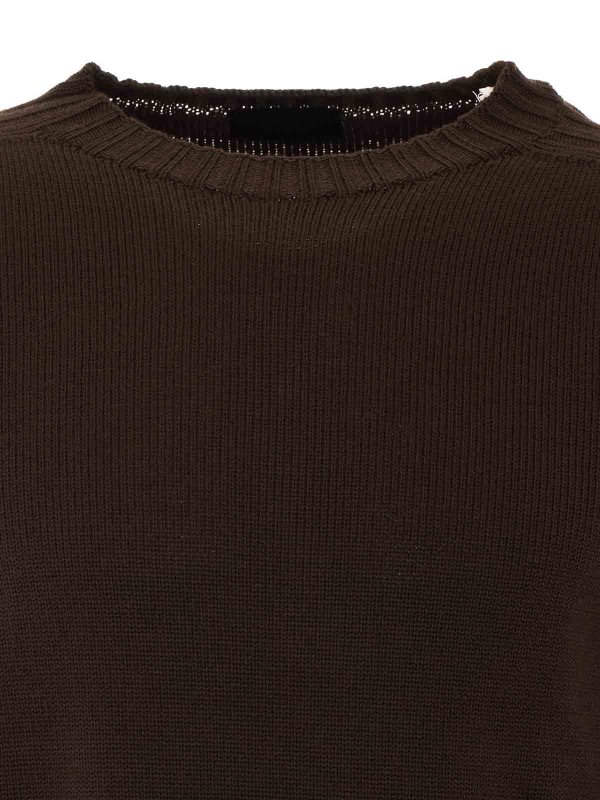Pull Col Rond - Marron shop online: DONDUP