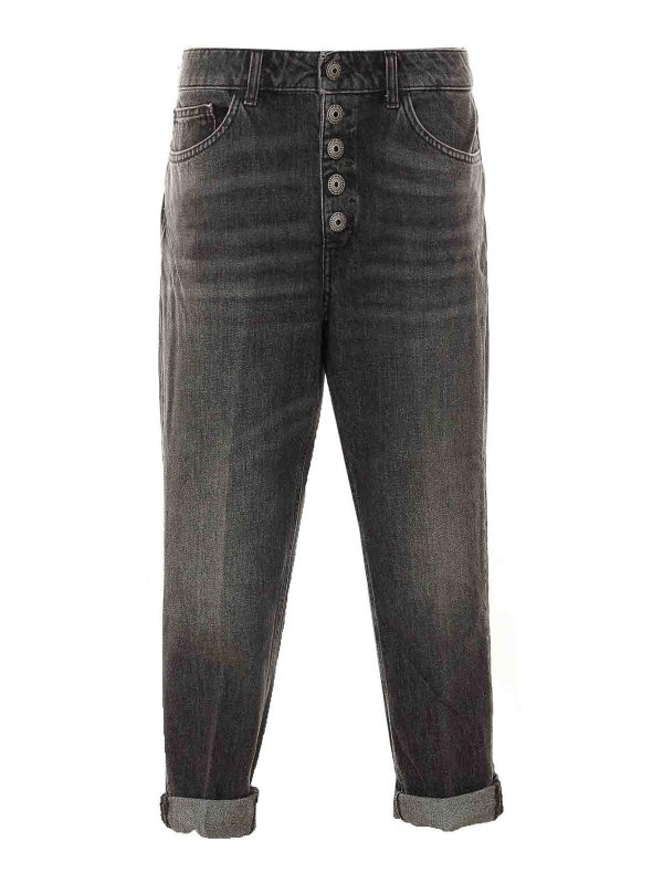 DONDUP: Jeans Rectos - Vaqueros Rectos - Negro