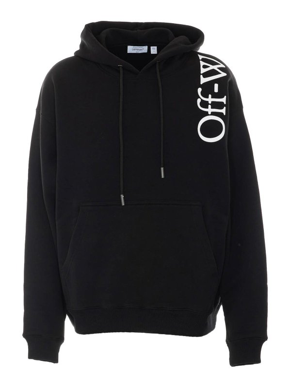OFF-WHITE: Sweatshirts & Sweaters - Off white black sweatshirt