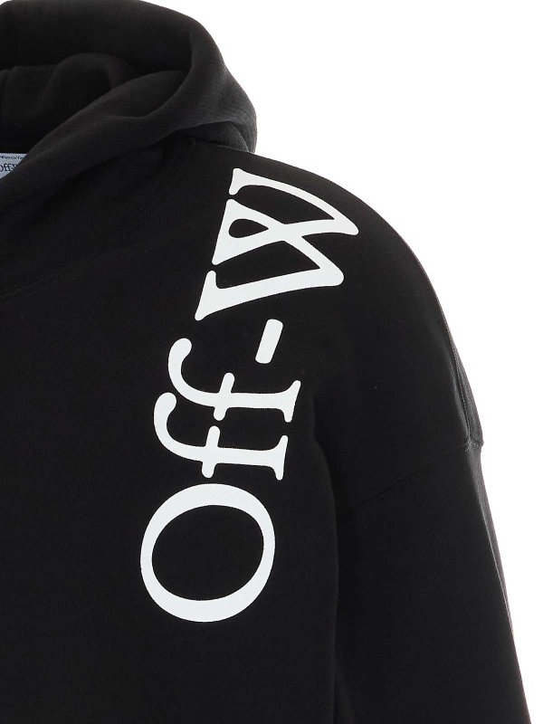 The Best Shops OFF-WHITE: Sweatshirts & Sweaters - Off white black sweatshirt