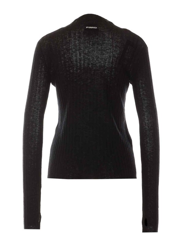 MULBERRY: Strickpullover mit Rundhalsausschnitt online - Rundhalspullover - Schwarz