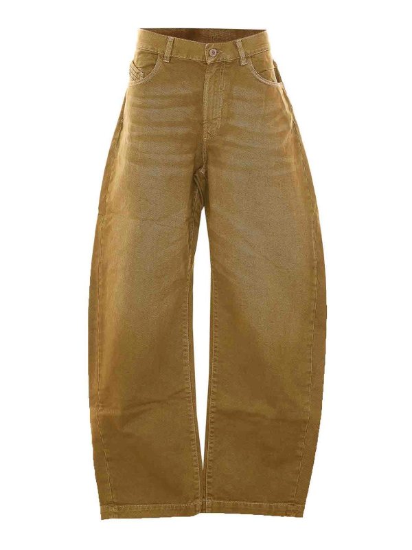The Attico: Jeans Rectos - Vaqueros Rectos - Verde