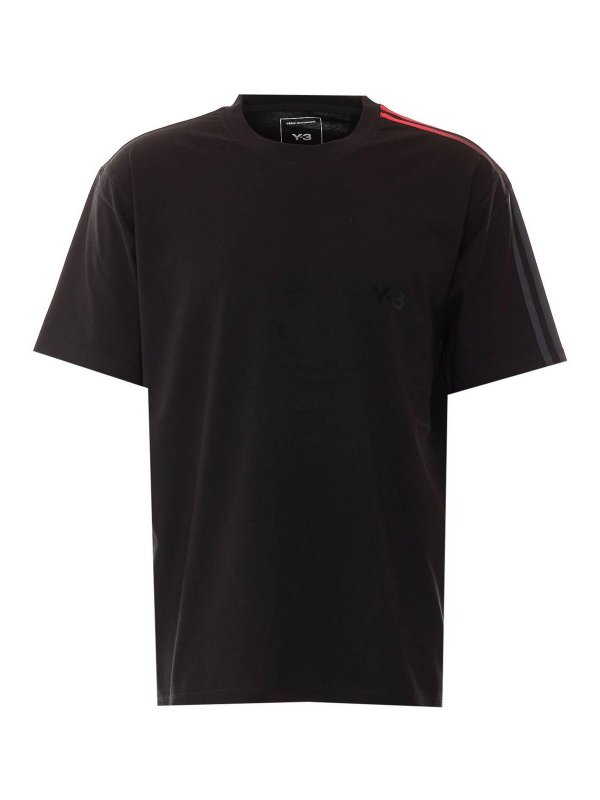 Y-3: Camisetas - Camiseta - Negro