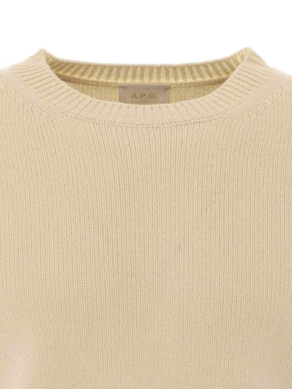 Pull Col Rond - Beige shop online: A.P.C.