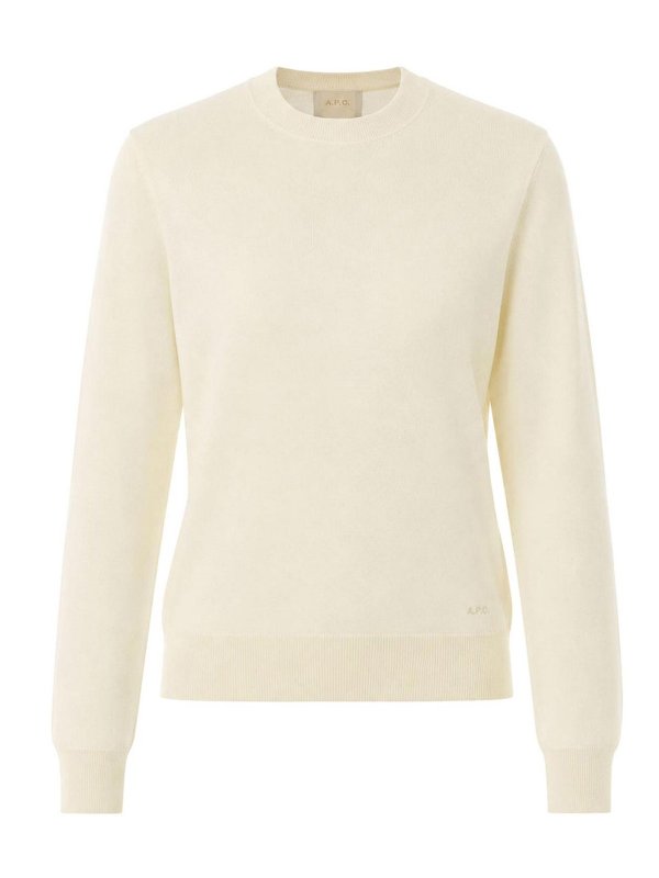 A.P.C.: Pull col rond - Pull Col Rond - Blanc
